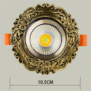 Tanglin - Retro Gold Patterned European LED Ceiling Downlight