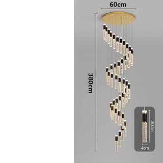 Dylan - Modern Sparkly LED Tube Ceiling Round Chandelier