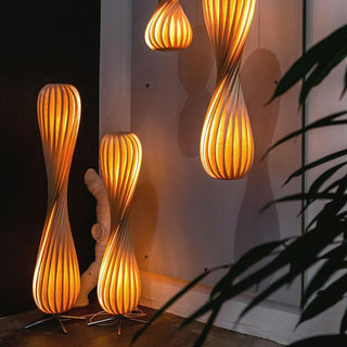 Sylvian - Wooden Curved Shade Floor Lamp