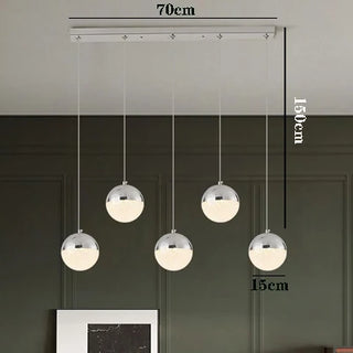 Mateo - Modern Silver Crystal Ball Round Ceiling Chandelier