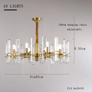 Amelky - Hanging Round Crystal Glass Statement Chandelier