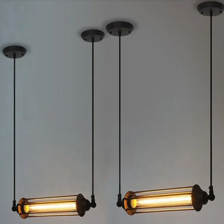 Glynda - Industrial Black Retro Hanging Light Bar