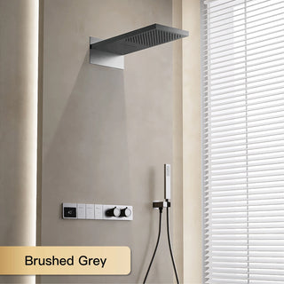 Lethe - Brass Ceiling Mounted Shower System with Dual Hot & Cold Controls