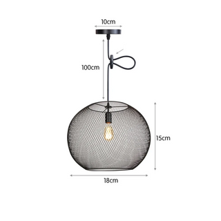 Cathrine Series - Rural Retro Tavern Iron Art Single Head Mesh Cover Pendant Lights