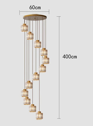 Gaspar - Crystal Hanging Pendant Chandelier