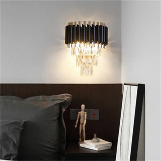 Lacey - Crystal Tiered Modern Glass Wall Light Chandelier
