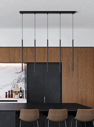 Felipe - Black Hanging Multi Long Tube Combination Ceiling Light