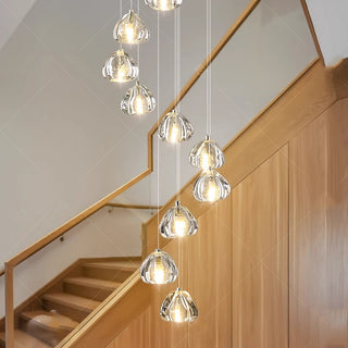 Eddy - Crystal Pendant Hanging Chandelier - 5 Heads - Chandeliers - Hominator