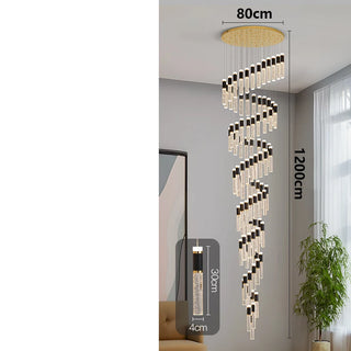 Dylan - Modern Sparkly LED Tube Ceiling Round Chandelier