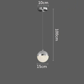 Mateo - Modern Silver Crystal Ball Round Ceiling Chandelier
