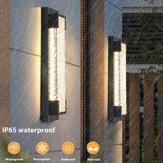 Cole - Modern Stainless Steel LED Patterned Glass Wall Light