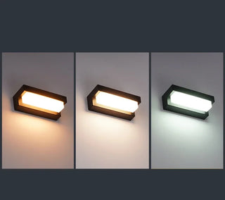 Owayne - Modern Minimalist Solar Waterproof Rectangular ABS Acrylic LED Wall Lamp