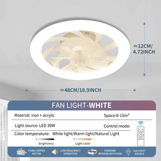Lexy - Modern Dimmable Quiet Ceiling Fan with LED Lighting