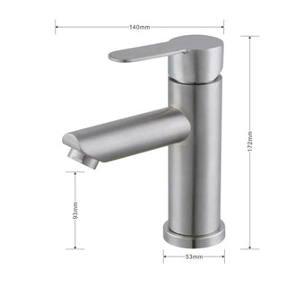 Brose - Modern Stainless Steel Single Lever Deck Mounted Basin Mixer Tap