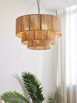 Florian - Rattan Wicker Pendant Ceiling Light Bohemian Style