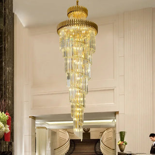 Halora - Sophisticated Stair Chandelier Simple and Stylish Crystal Light for Villas & Lofts