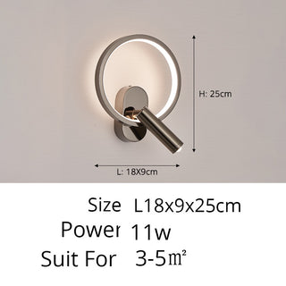 Cris - Modern Adjustable Ring LED Wall Reading Light