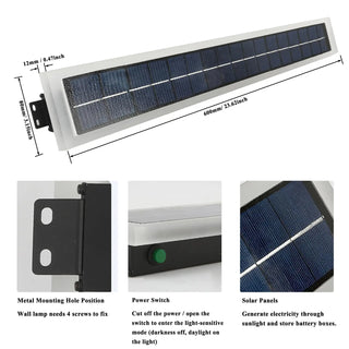 Zoey - Modern LED Solar Outdoor Wall Light