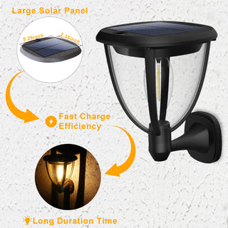 Romnie - Solar Panel Wall Sconce Outdoor  LED Wall  Lamp
