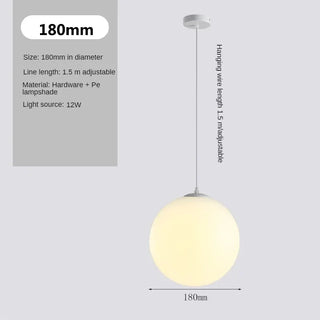 Caen - Nordic Minimalist Milky White Spherical Pebble Pendant Lamp