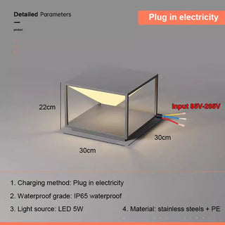 Meg - Solar Waterproof Square Light Dripping LED Outdoor Post Lights