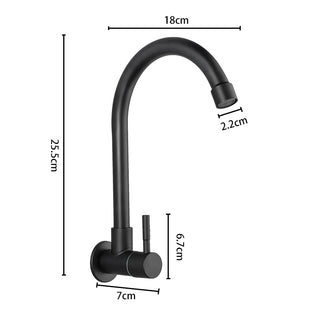 Elnora - Rotatable Modern Black Single Handle Cold Water Kitchen Drinking Tap