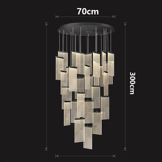 Jude - Modern Teardrop Gold Ceiling Chandelier