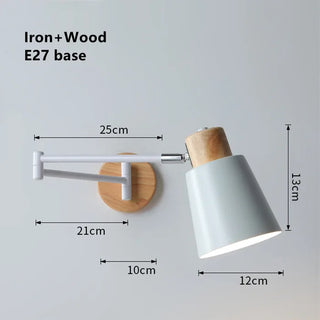 Jacques - Modern White Long Pole Swing Arm Wall Light