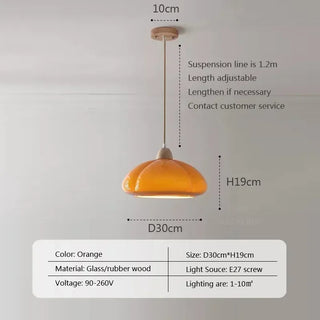 Lugo - Modern Abstract Glass Pumpkin Hanging Pendant Ceiling Light
