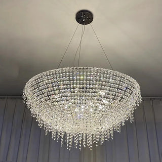 Christine - Round Crystal Tassel Hanging Ceiling Chandelier