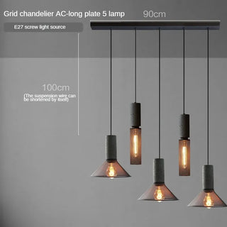Pola - Industrial Modern Round Mesh Caged Hanging Cement Pendant Ceiling Light