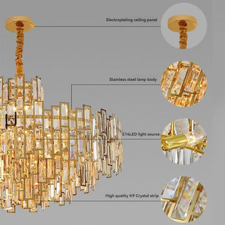 Colby - Rectangle Crystal Branch Ceiling Light Chandelier