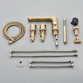 Ally - Modern 3\4 Piece Single Lever Mixer Bathtub Tap Set with Pull Out Show Spray