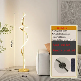 Edmond - Modern LED Twisted Floor Lamp