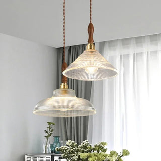 Bodkin - Wooden Shade Round Pendant Hanging Ceiling Light