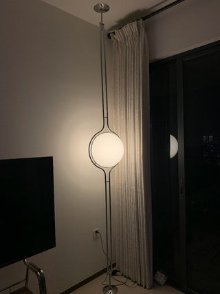 Corvella - Chrome Acrylic Ball Floor Lamp
