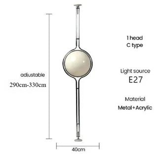 Corvella - Chrome Acrylic Ball Floor Lamp