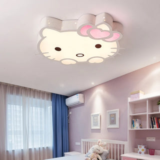 Macario - Pink Kitten Children's Bedroom Ceiling Light