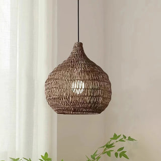Genevie -  Retro Designer Rattan Art Chandelier