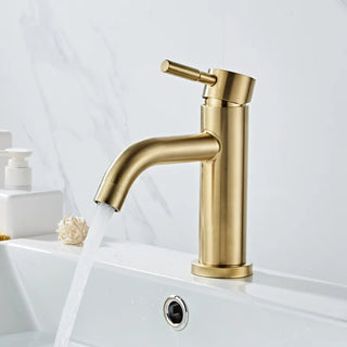 Penna - Gold Brass Hot/Cold Mixer Basin Tap