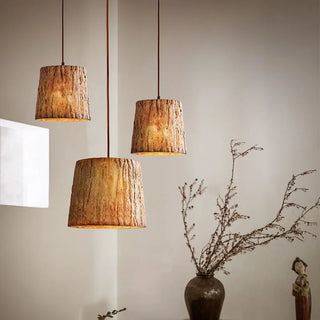 Milot - Vintage Resin Tree Stump Pendant Ceiling Light
