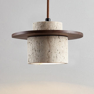 Örebro - Brown Marble Stone Round Shade Hanging Pendant Ceiling Light