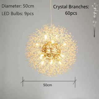 Acura - Dandelion Wire LED Rectangle Base Hanging Chandelier