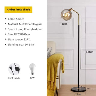 Jeanette - Modern Glass Orb Table Lamp