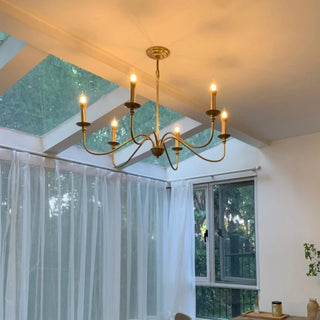 Annya - Vintage Candle Style Industrial Chandelier