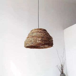 Malorie - Wicker Rattan Round Pendant Ceiling Light