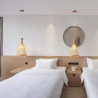 Amanda - Hanging Bamboo Weaving Creative Pendant Light