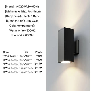 Cerian - IP65 Waterproof Up/Down Shell LED Outdoor Wall Light