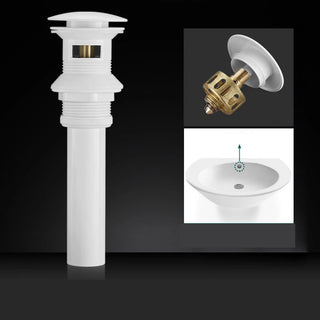 Ambrosio - Hot/Cold Retro Porcelain Single Lever Basin Tap