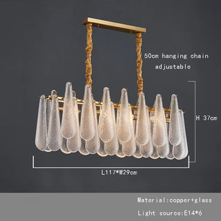 Floralis - Teardrop Luxury Multi Layer Tiered Glass Lustres Chandelier